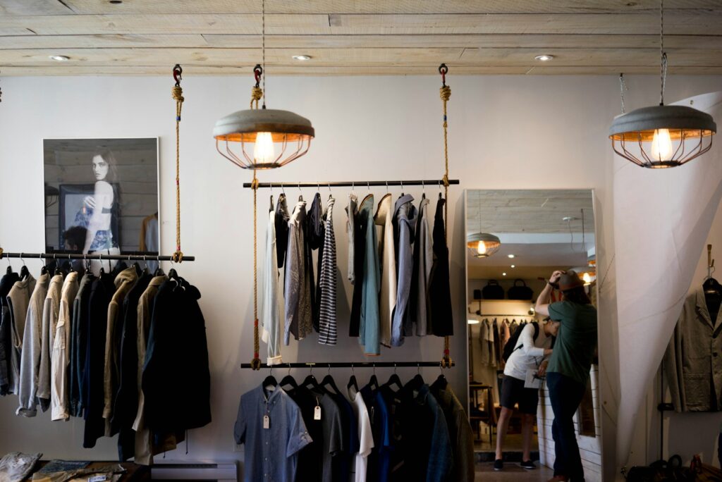 Décoration de magasin de vêtements